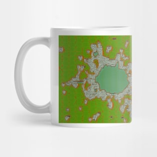 Green Paris Vintage Splat Mug